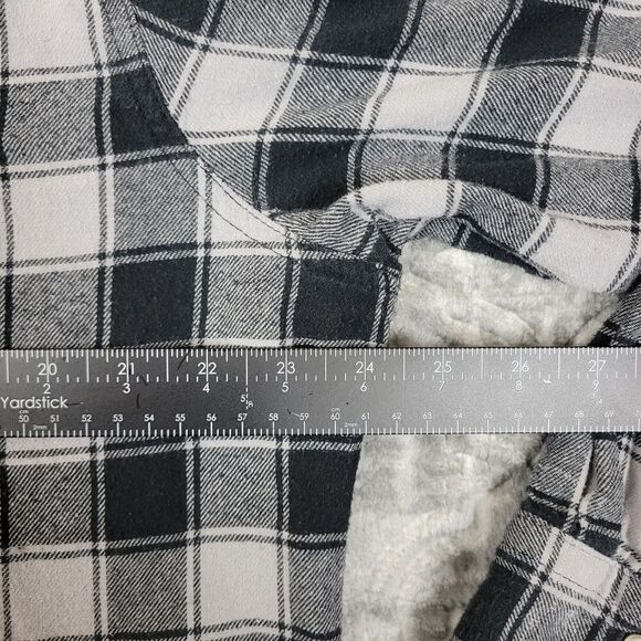 Wrangler Pearl Snap Shirt Womens XL Black Plaid Long Sleeve Button Up Flannel - Picture 8 of 11